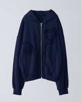 heart frill hoodie(2月下旬)