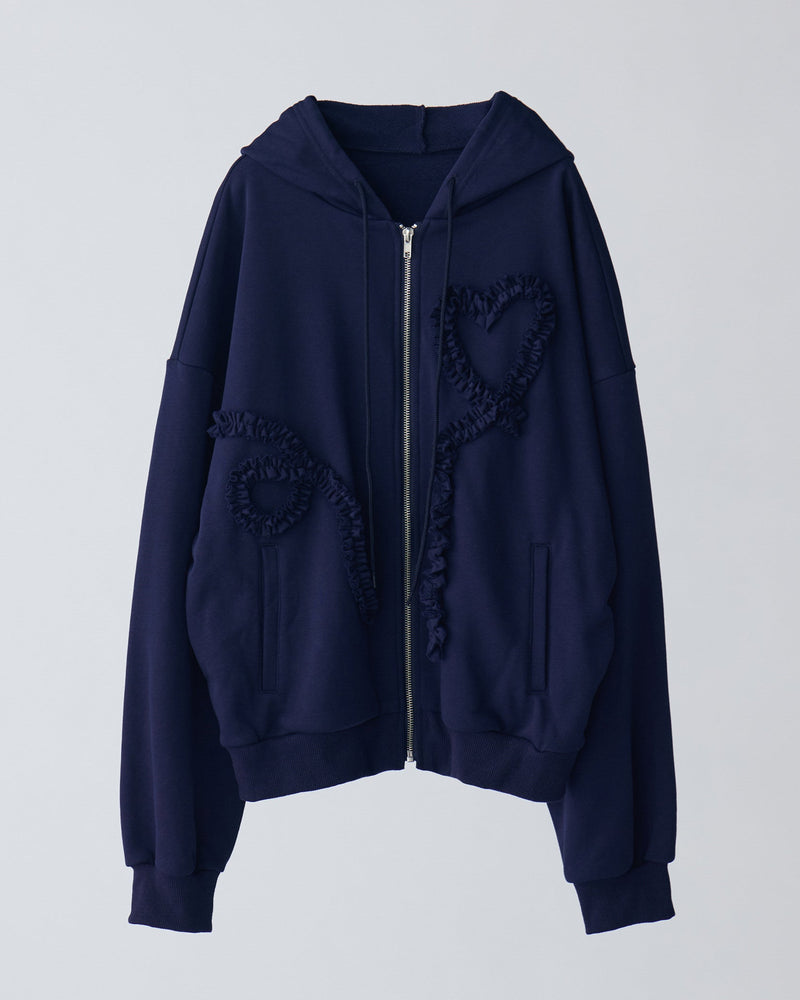 heart frill hoodie(2月下旬)