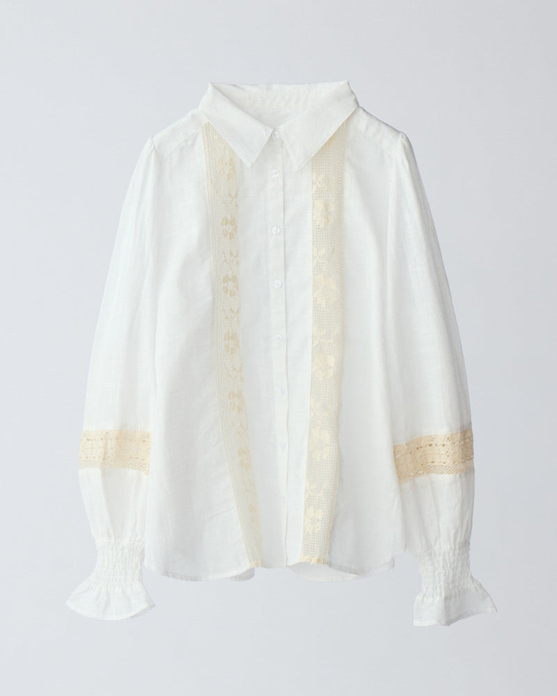 bohemian cotton lace blouse(2月下旬)