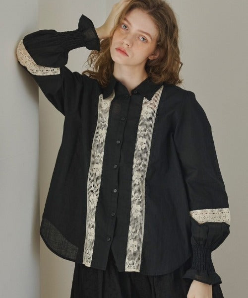 bohemian cotton lace blouse(2月下旬)