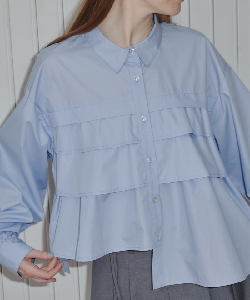 asymmetry frill shirt(2月下旬)