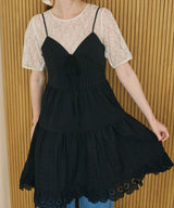 cotton lace cami onepiece(2月下旬)