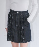 frill denim mini skirt(2月下旬)