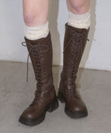 lace up buckle long boots(2月下旬)